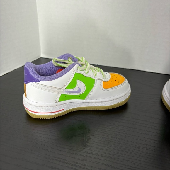 Nike Force 1 LV8 Toddler Kids Shoes Sz 7c White Space Purple - Picture 5 of 10